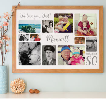 Personalised 80th Birthday Photo Collage, 3 of 12