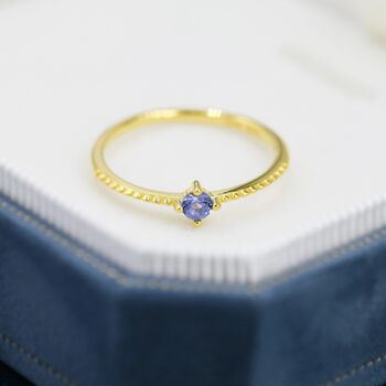 Sterling Silver June Birthstone Alexandrite Cz Ring, 4 of 12