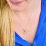 Personalised Silver And Gold Hummingbird Necklace, thumbnail 1 of 7