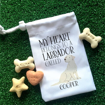 Personalised Labrador Treat Bag / Doggy Bag Holder, 3 of 3