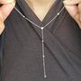 Lariat Necklace Silver, thumbnail 2 of 6