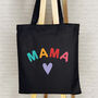 Mama Tote Bag Bright With Hearts, thumbnail 4 of 5