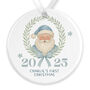 Baby's First Christmas Ceramic Bauble Keepsake In Pink Or Blue, thumbnail 5 of 6