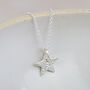 Sterling Silver Small Textured Star Pendant, thumbnail 1 of 4