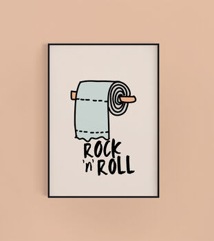 Rock N Roll Bathroom Print, 2 of 4