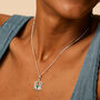 Lotus Flower Green Onyx Silver Necklace, thumbnail 2 of 8