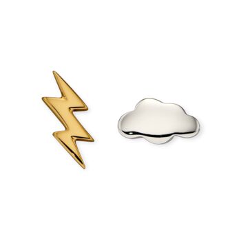 Little Storm Cloud Stud Earrings In Sterling Silver, 3 of 10