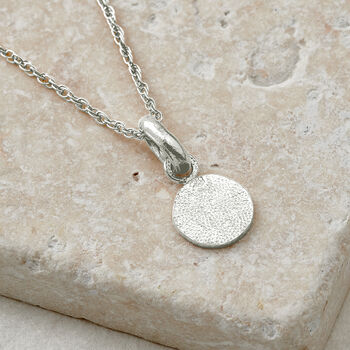 Textured Round Tag Necklace, 2 of 9