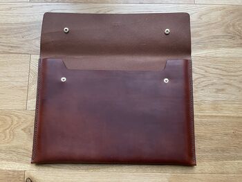 Personalised Spanish Brown Leather A4 Documents Holder, 7 of 10