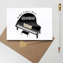 Personalised Father's Day Card With Piano, thumbnail 2 of 3