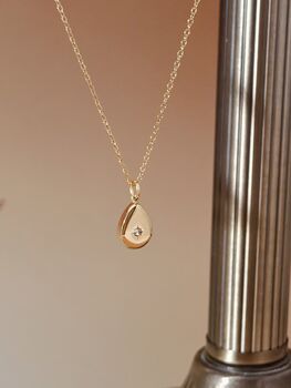 Teardrop Cubic Zirconia North Star Necklace, 2 of 6