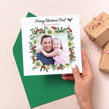 Personalised Dad Christmas Photo Card, 2 of 7