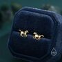 Sterling Silver Running Horse Stud Earrings, thumbnail 7 of 12