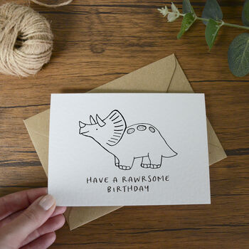 Have A Rawrsome Birthday Dinosaur Card, 3 of 4