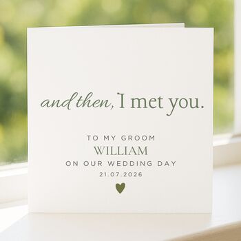 To My Groom On Our Wedding Day Personalised Card, 4 of 8