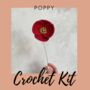 Poppy Flower Diy Crochet Kit, thumbnail 2 of 3