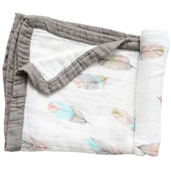 Four Layer White Feather Bamboo Blanket, 4 of 5