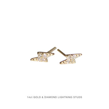 14ct Gold And Diamond Single Stud Earrings, 10 of 11