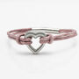 Woman's Personalised Bordeaux Red Leather Remembrance Bracelet For Ashes, thumbnail 4 of 12