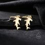 Tiny Hammerhead Shark Huggie Hoop Earrings, thumbnail 4 of 9