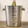 Personalised Stainless Steel Ice Bucket, thumbnail 4 of 4