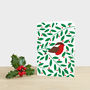 Robin Holly Christmas Card, thumbnail 1 of 2