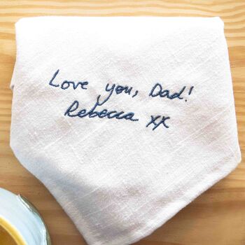 Personalised Hand Writing Linen Napkin Gift, 10 of 10