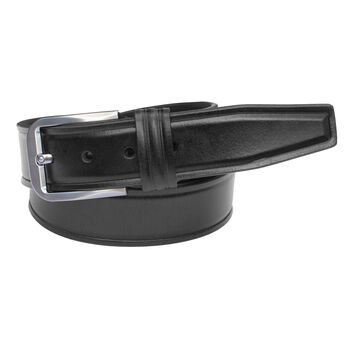 Thick Black Men's Leather Belt Free Personalisation, 2 of 8