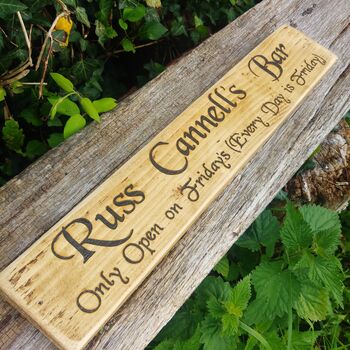 Personalised Vintage Wooden Garden And Bar Signs, 7 of 10