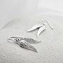 Sterling Silver Angel Wings Dangly Earrings, thumbnail 4 of 7