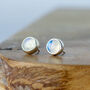 Moonstone Silver Stud Earrings, thumbnail 2 of 7