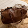 Personalised Initials Weekend Vegan Leather Holdall Bag, thumbnail 1 of 4