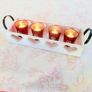 Vintage Wooden Heart Drinks Tray, 3 of 3