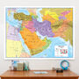 Map Of Middle East Political Boundaries Poster, thumbnail 1 of 5