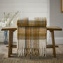 Ripon Supersoft Ochre Faux Mohair Jacquard Knitted Check Throw 130x180cm 41023704, thumbnail 4 of 4