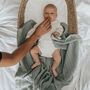 Cellular Baby Blanket 'Powder Mist' | Organic Cotton, thumbnail 4 of 8