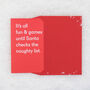'It's All Fun And Games' Funny Christmas Card, thumbnail 4 of 6