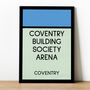 Cbs Arena Monopoly Coventry City Football Print, thumbnail 1 of 2