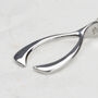 Lucky Wishbone Sterling Silver 21st Keyring Gift, thumbnail 2 of 5