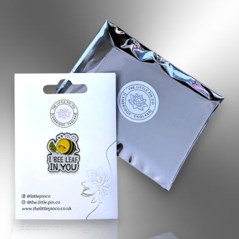 I Bee Leaf In You Supportive Enamel Pin Badge, 5 of 8