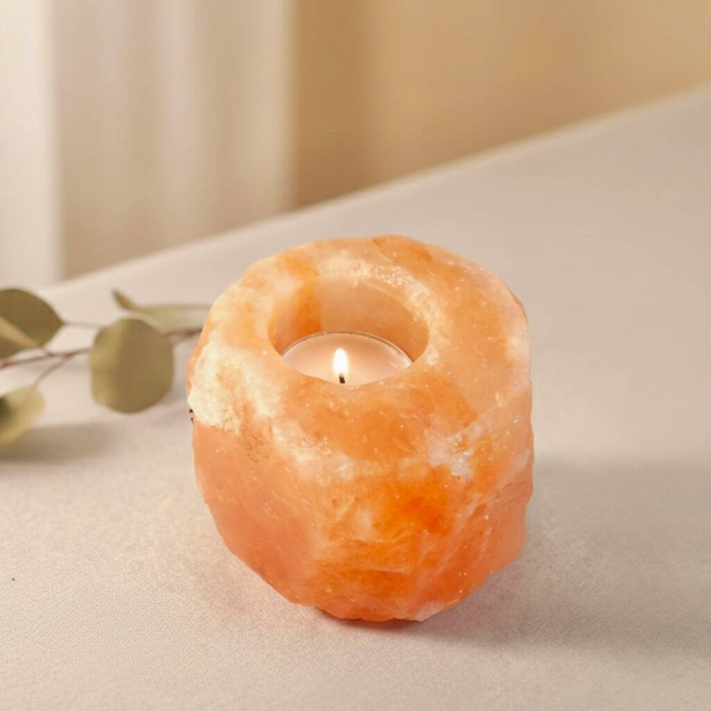 Himalayan Salt Crystal Tealight Holder Gift For Her, 1 of 11
