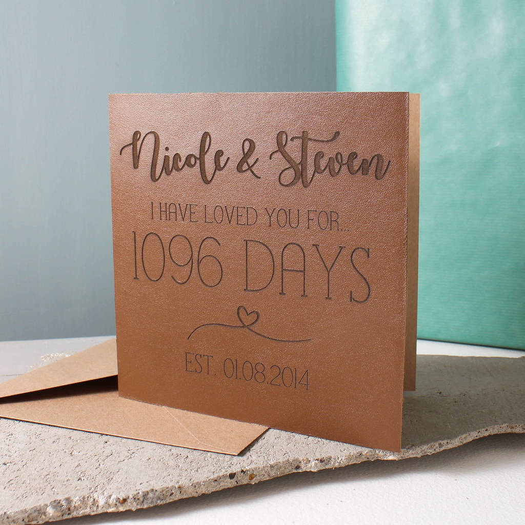  anniversary  leather  time card  by no ordinary gift company 