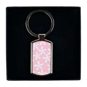 Pink Jasmine Flower Millefiori Handprinted Keyring, 5 of 12