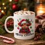 Mooey Christmas Highland Cow Mug, thumbnail 1 of 7