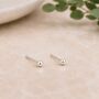 Tiny Sterling Silver 2mm Ball Stud Earrings, thumbnail 1 of 3