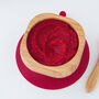 Bamboo Bowl And Spoon Set Red, thumbnail 3 of 4