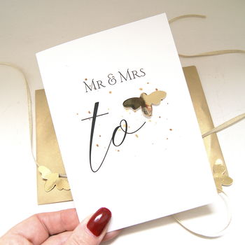Mr And Mrs To Be Bee Wedding Card, 4 of 7