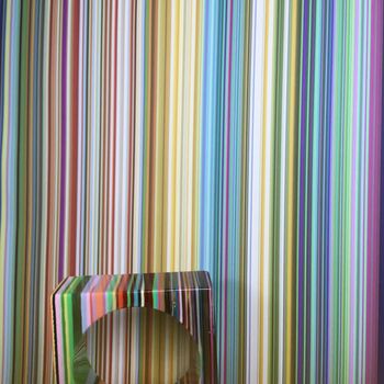 Multi Coloured Fine Striped Wallpaper, 3 of 6