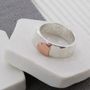 Personalised Wide Beaten Silver Heart Ring, thumbnail 3 of 11