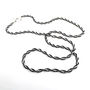 Silver Contrast Twist Chain Necklace, thumbnail 3 of 7